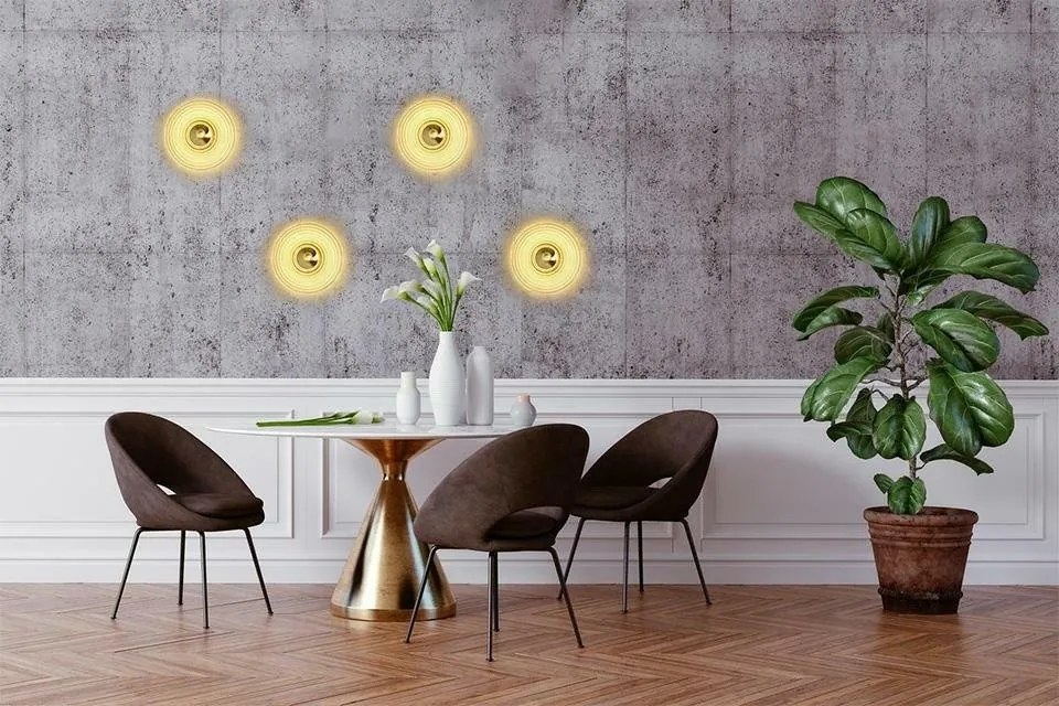 Aplica lumina ambientala LED Onda auriu