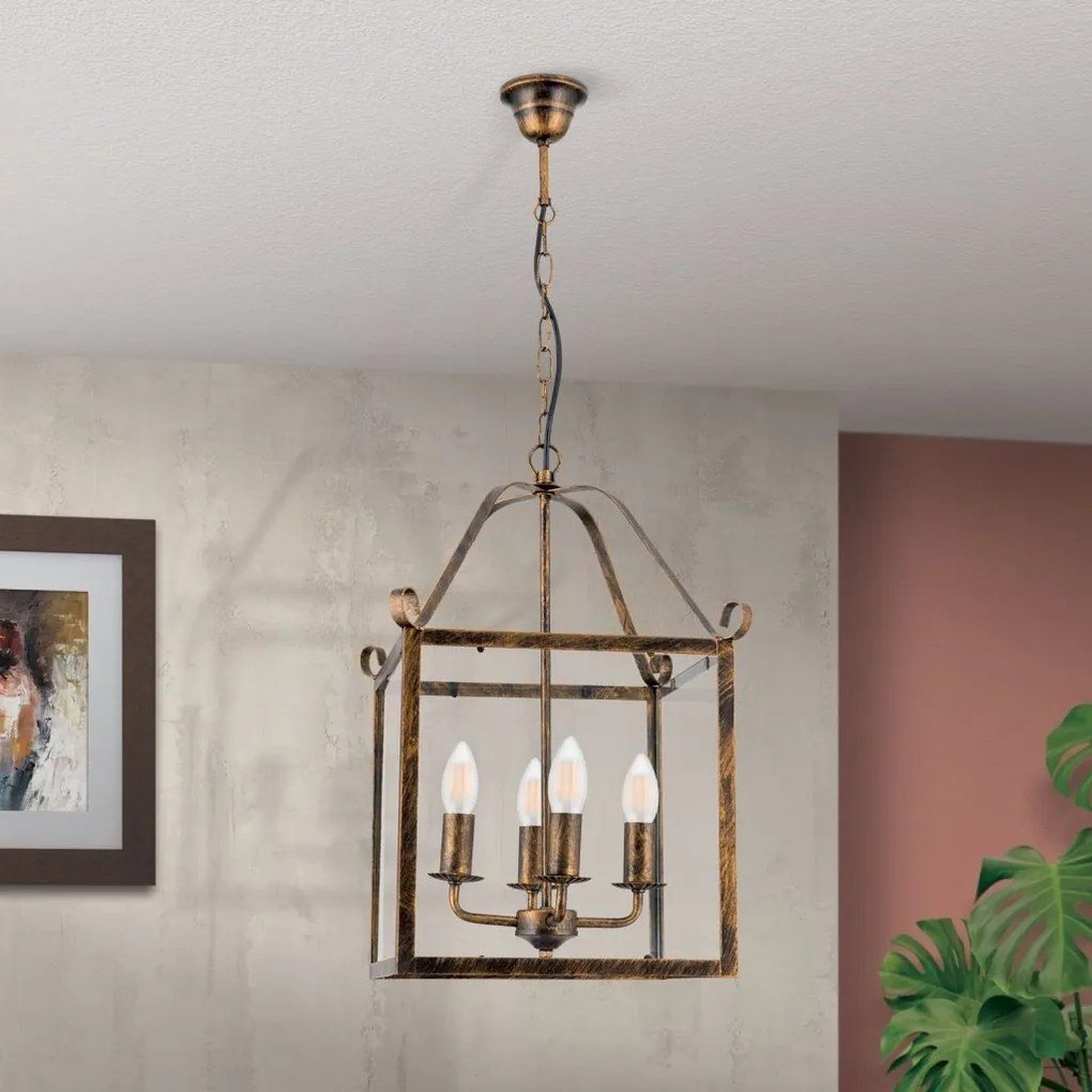 Lustra / Pendul design rustic Frano Latern HL 6-1533/4 Antik/gold OR