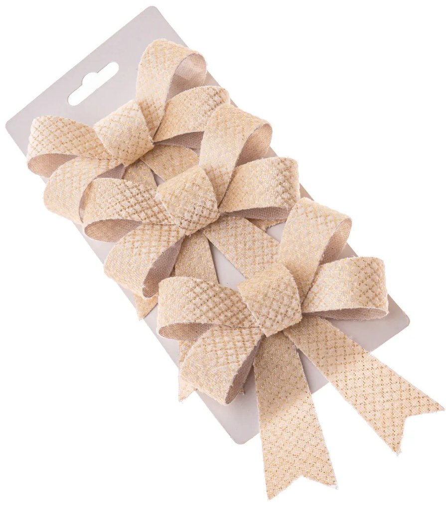 Set de funde de Crăciun 10 x 13 cm, crem, 3 buc., 10 cm