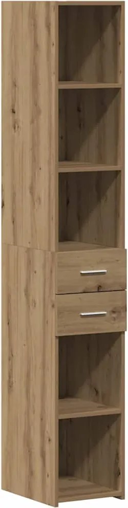 vidaXL Bibliotecă cu sertar Stejar Artizanal 30 x 42.4 x 185.2 cm
