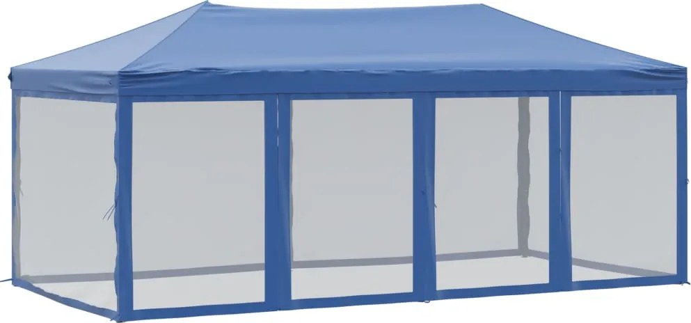 vidaXL Cort pliabil pentru petreceri cu pereți laterali albastru 3x6 m