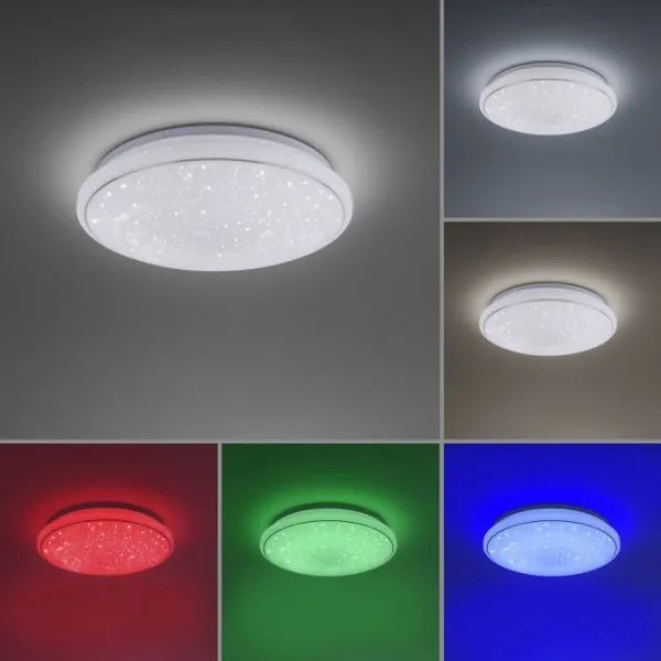 Plafonieră LED RGB dimabilă JUPI LED/28W/230V Leuchten Direkt 14743-16 + telecomandă