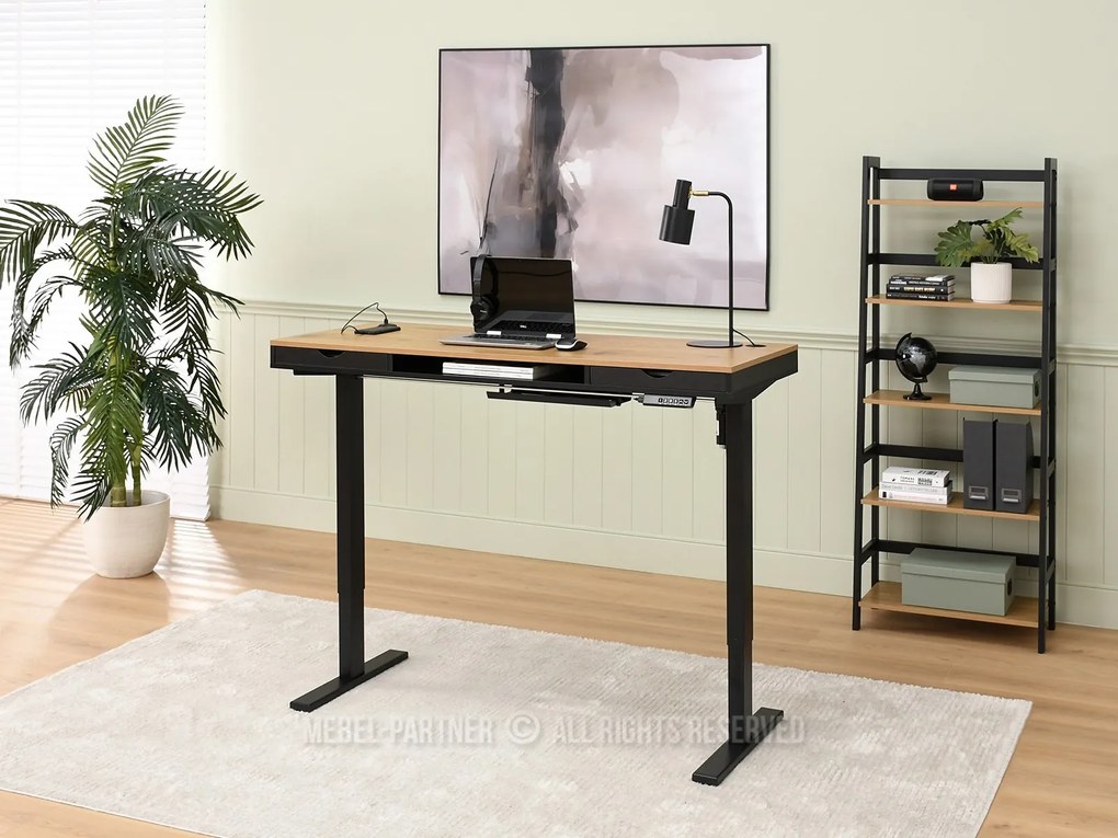 Masă PC Osto 140 (stejar negru + negru). 1109839