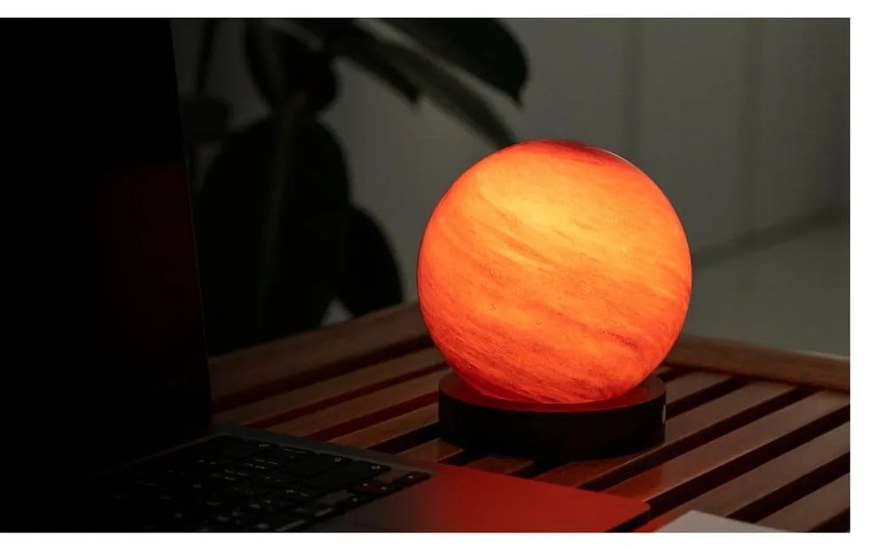 Decorațiune luminoasă maro închis cu USB ø 12 cm Sand Storm – Gingko