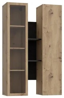 Poliță de perete INAR, stejar/negru