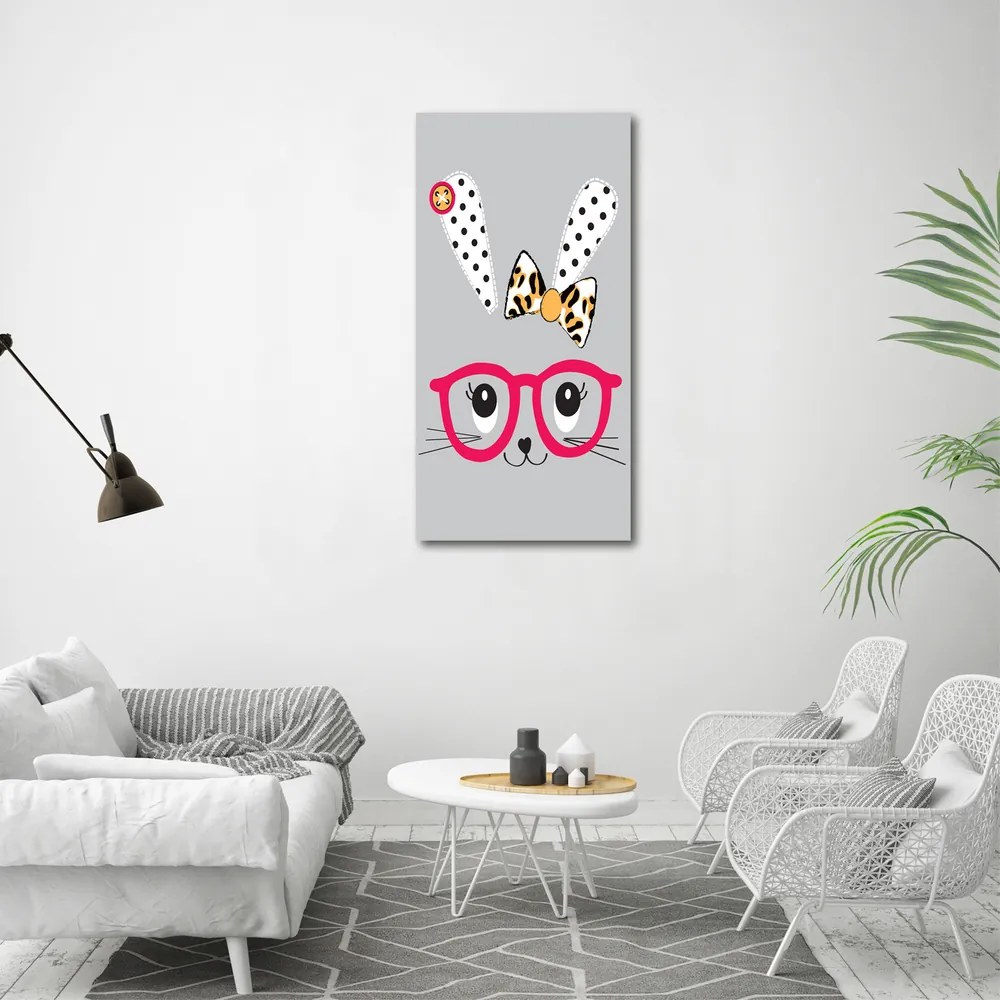 Tablou pe pânză canvas Iepure cu ochelari