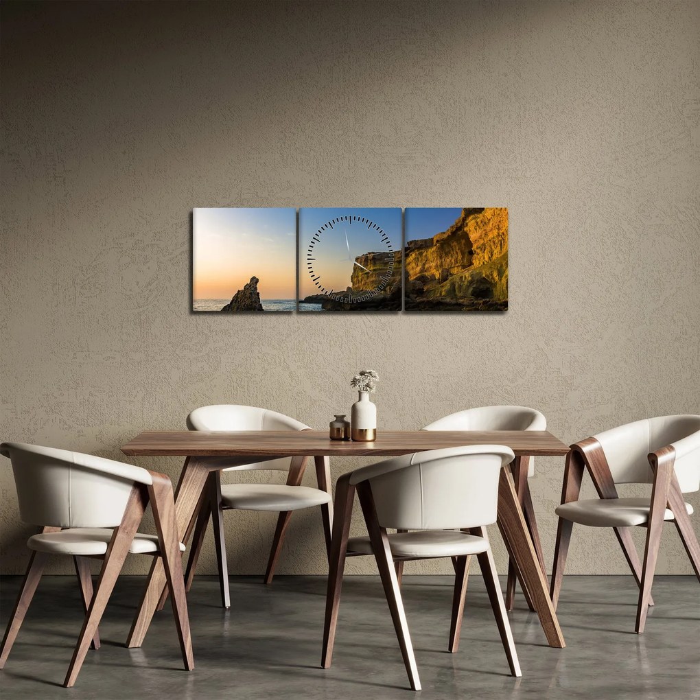 Tablou - recif de mare (cu ceas) (90x30 cm)