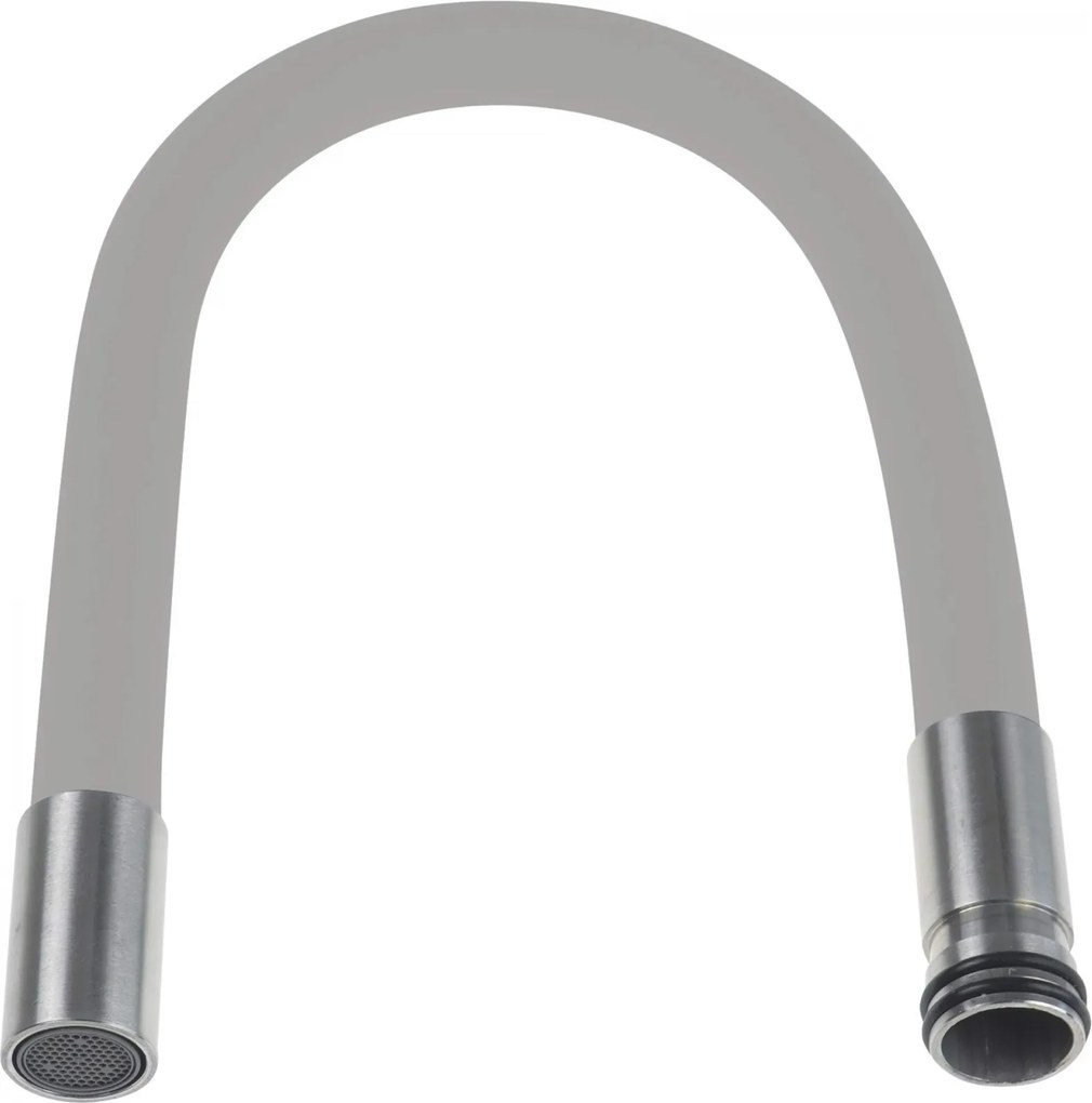 Pipa flexibila pentru baterie bucatarie, gri inox, Deante Luno