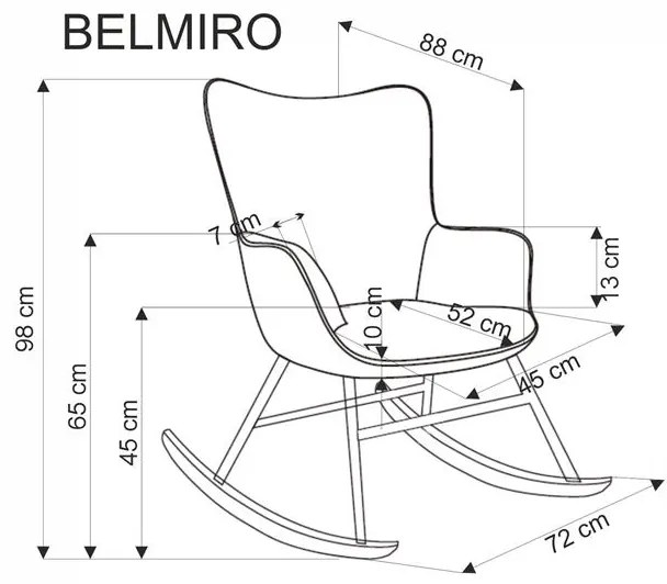 Balansoar BELMIRO gri