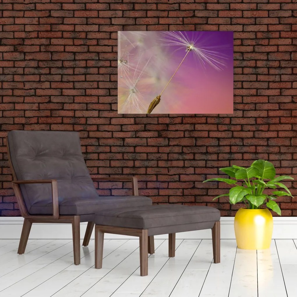 Tablou pe sticlă cu floarea norocul (70x50 cm)