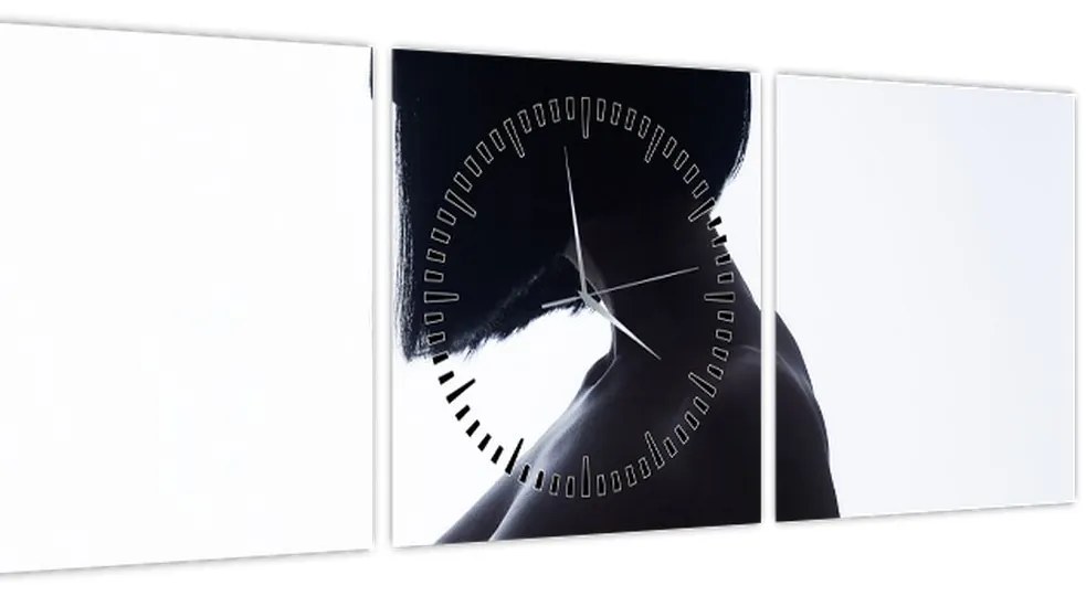 Tablou - Silueta feminină,nud (cu ceas) (90x30 cm)