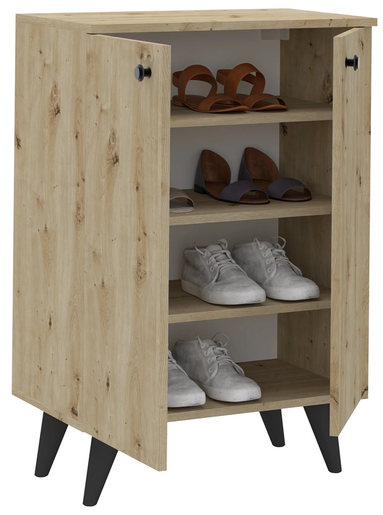Pantofar Luton, 2 Usi, Stejar Artisan, 62 x 35 x 90 cm