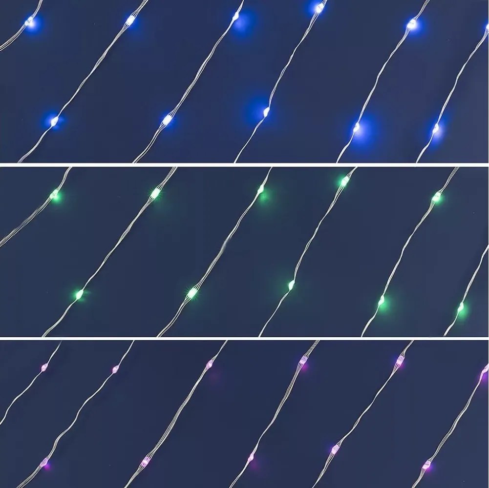 Ghirlandă de Crăciun LED RGB reglabilă, 100 LED/29 funcții, 10,4 m