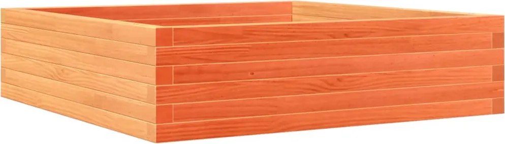 vidaXL Jardinieră de grădină, maro ceruit, 90x90x23 cm, lemn masiv pin