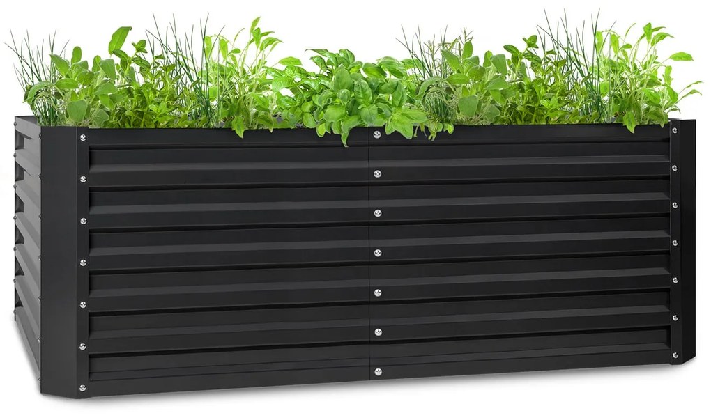 High Grow Straight, ghiveci ridicat, 200 x 60 x 100 cm, 1200 l, oțel