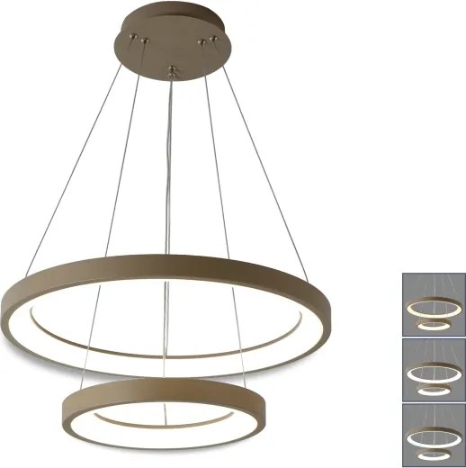 BRILAGI - Lustră LED dimabilă suspendată pe cablu FALCON SLIM LED/68W/230V Ø 50 cm bej + telecomandă