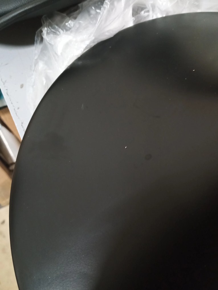 Reducere Scaun de bar negru HOGA din piele ecologica cu picior negru II. calitate