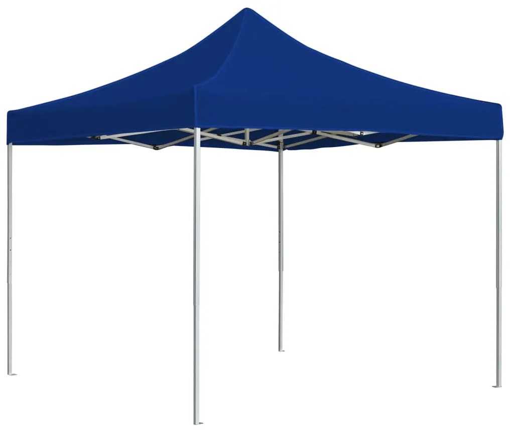 vidaXL Cort petrecere profesional pliabil, albastru, 2 x 2 m, aluminiu