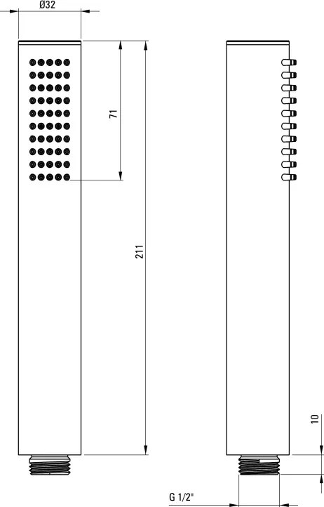 Silia Pară de duș, 1-funcție Finisaj: Crom NQS_051S