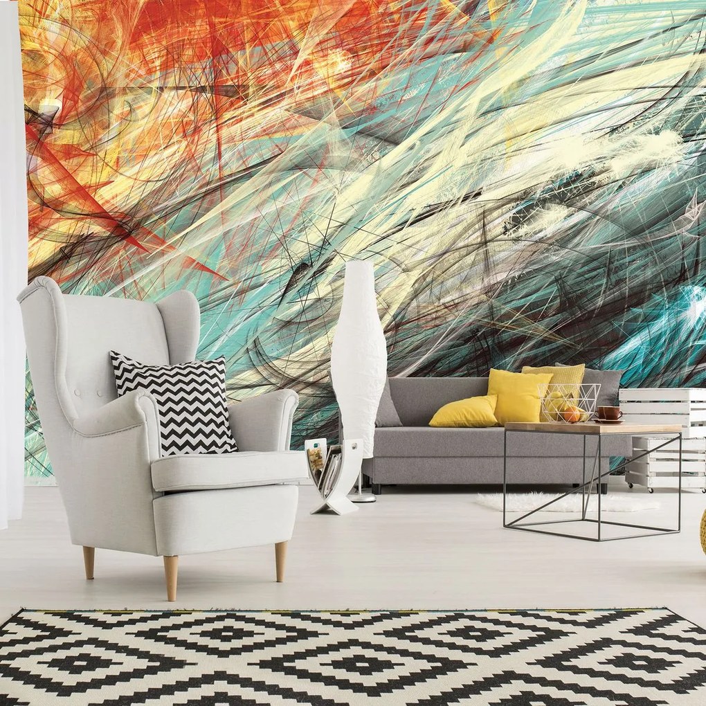 Fototapet - Abstracție în culori pastel (254x184 cm)