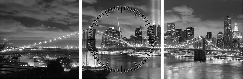 Tablou - Podul Brooklyn (cu ceas) (90x30 cm)