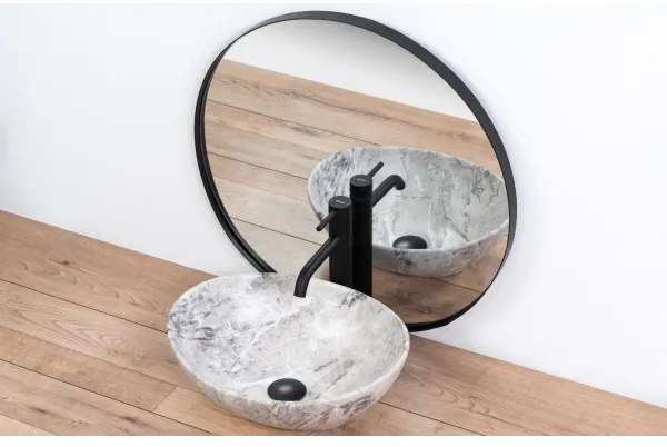 REA-U9908 - Lavoar pe blat SOFIA 34,5 x 41 cm ceramică/imitație de piatră