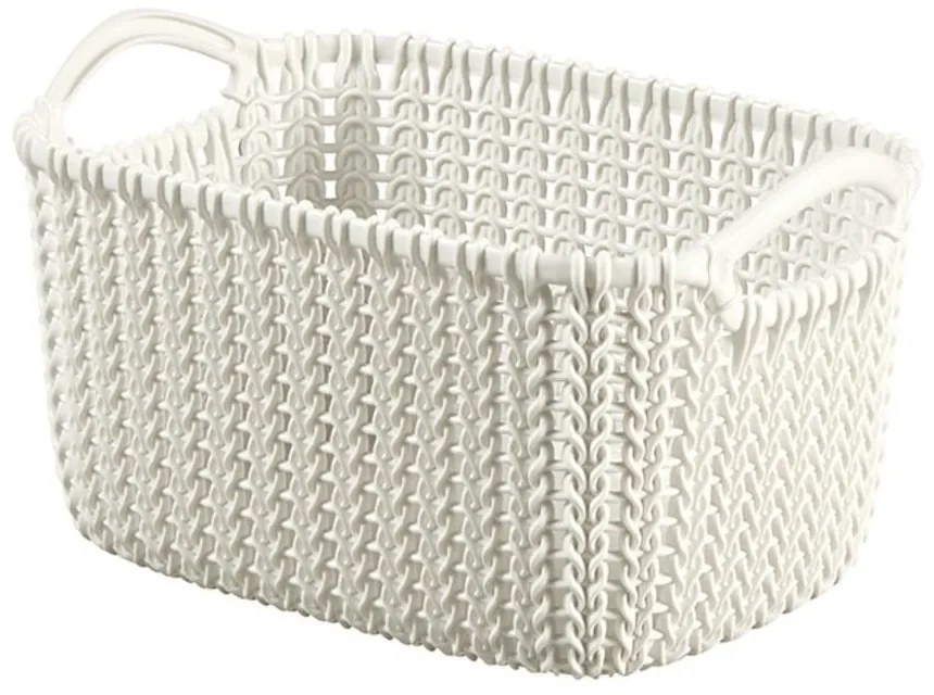 Coș depozitare Curver Knit, 3 l, alb