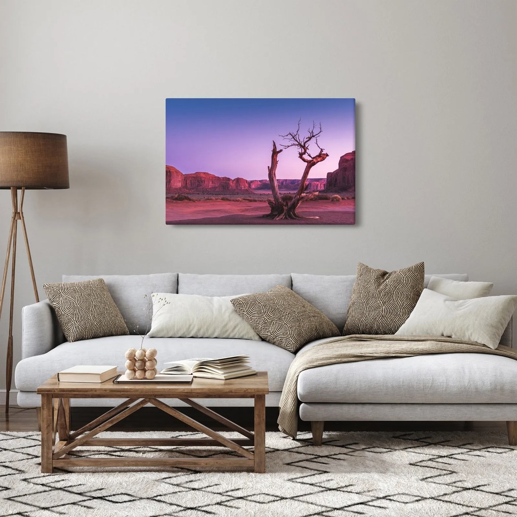 Tablou u copaci lângă pietrile roșii (90x60 cm)