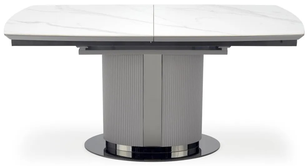 Masa extensibila Dancan marmura alba/gri - L160-220 cm