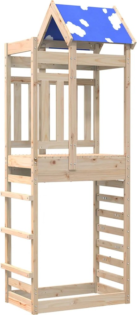 vidaXL Turn de joacă Maro 85 x 52,5 x 239 cm Lemn de pin masiv