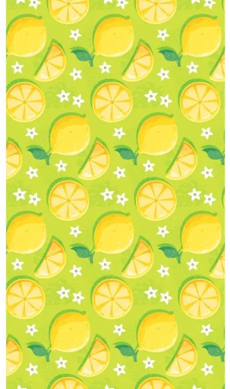 Set de plaja LEMONS – prosop 100×180 cm si poncho 80×145 cm, verde