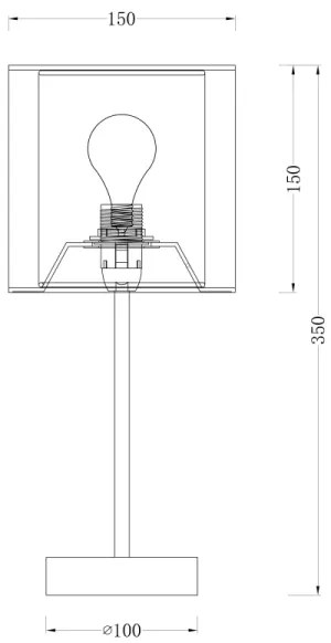 Globo 15190T - Lampă de masă THEO 1xE14/40W/230V