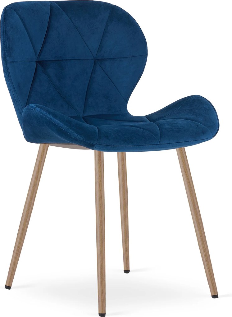 Scaun de masa MANGO VELVET, albastru