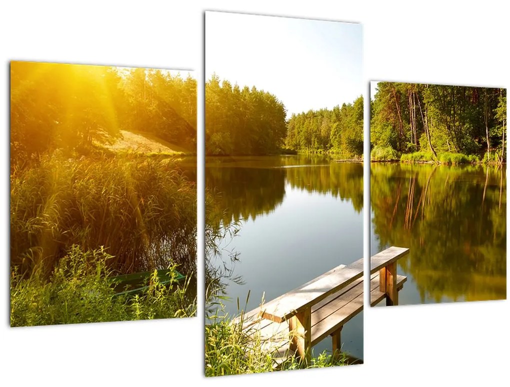 Tablou - Lac la munte (90x60 cm)