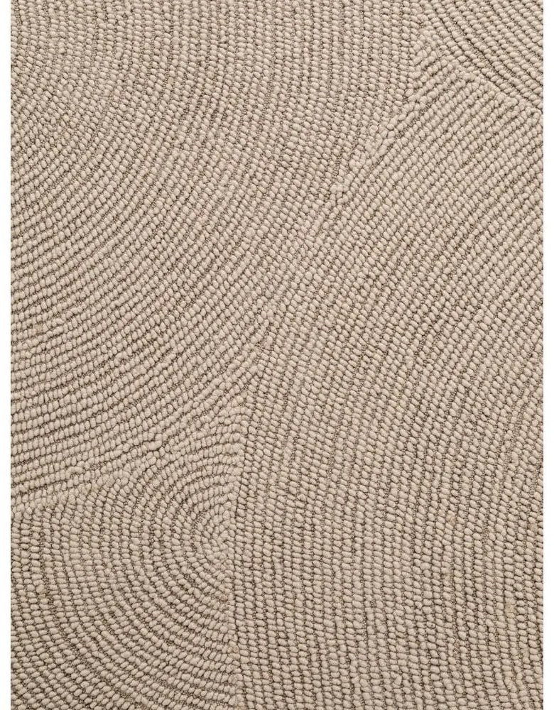 Covor bej țesut manual rotund din lână ø 150 cm Eleni Light Beige – Hanse Home