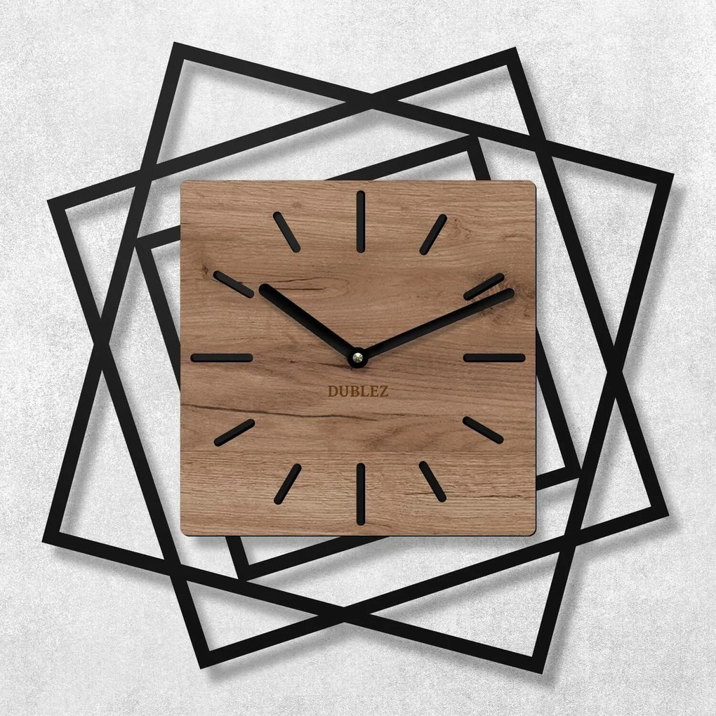 DUBLEZ | Ceas de perete din lemn 3D - Frames