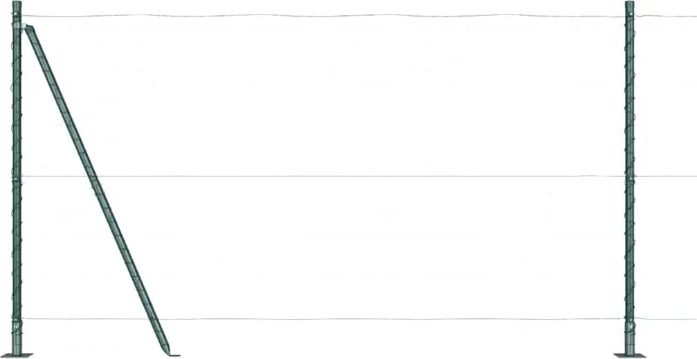 vidaXL Stâlp de gard. 52 pcs Gri 3,2 x 3,2 x 68,5 cm