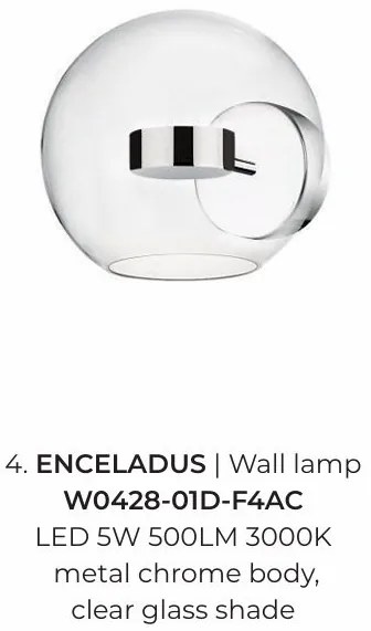 Aplica de perete moderna LED Enceladus crom