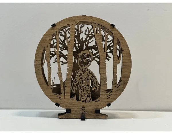 Li-Go 23613/DUB2 - Decorațiune de masă LED reglabilă, LED/12W/230V, 20x22 cm, stejar