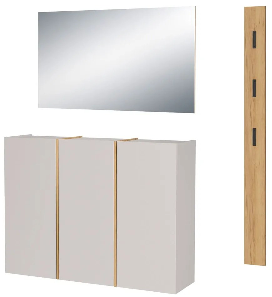 Set pentru hol crem/în culoare naturală 168x200x37 cm Libbiano – Germania