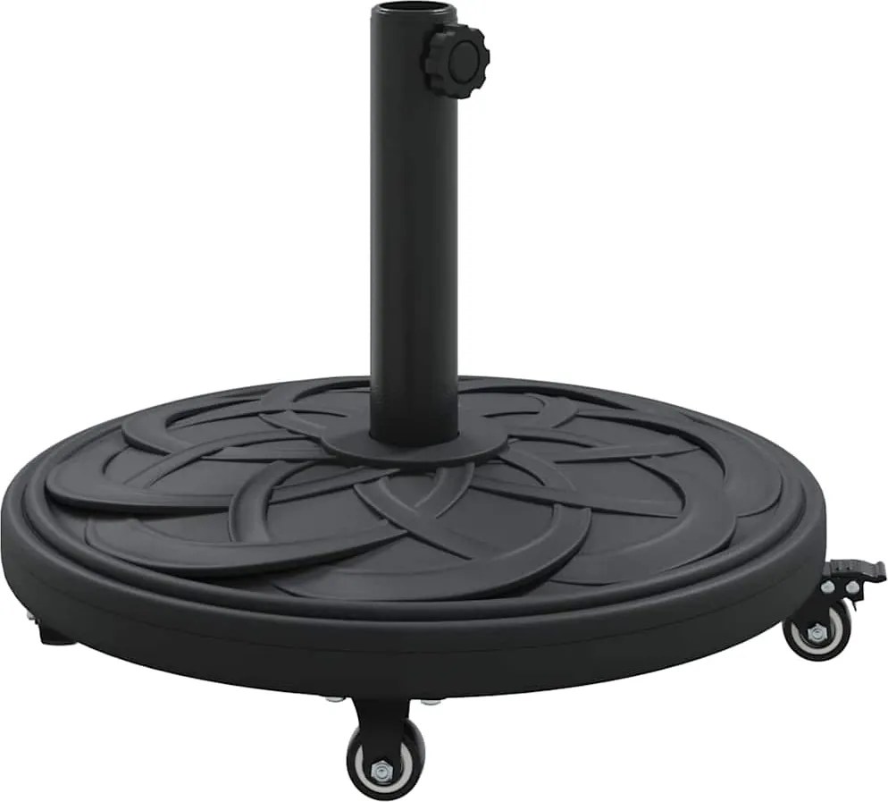 vidaXL Bază pentru umbrelă Art Deco Negru Ø 45 x 39,5 cm Fier