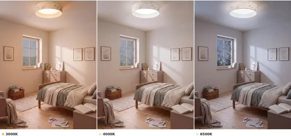 Brilagi-LED Plafonieră VELVET VARI LED/24W/230V CCT Ø 45 cm alb/cu flori