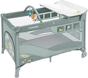 Patut Baby Design Pliabil cu 2 nivele si bara de jucarii Dream 04 Green 2019
