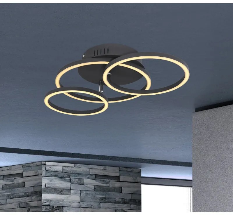 Plafoniera LED moderna design circular KENDY 30W negru