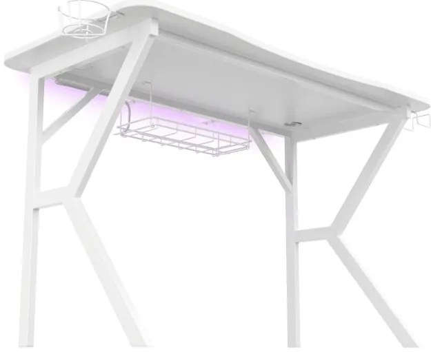 Birou gaming Genesis Holm 320 RGB alb