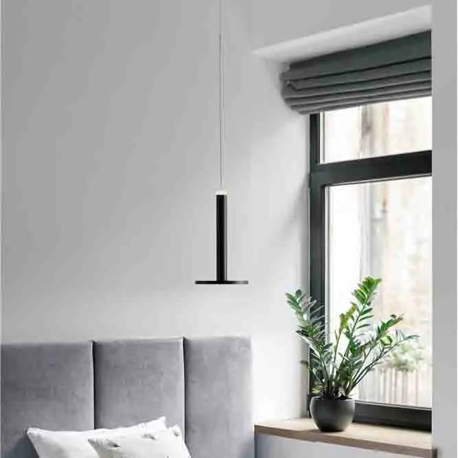 Lustra / Pendul LED modern design minimalist PALENCIA negru