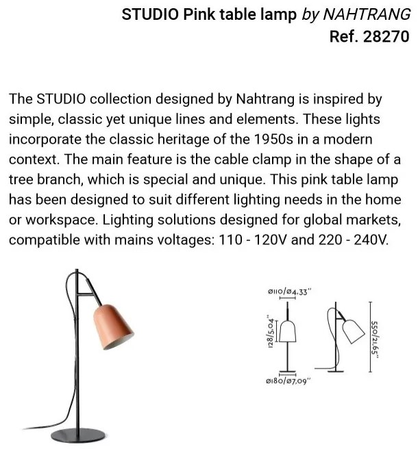 Veioza, Lampa de podea design modern Studio roz