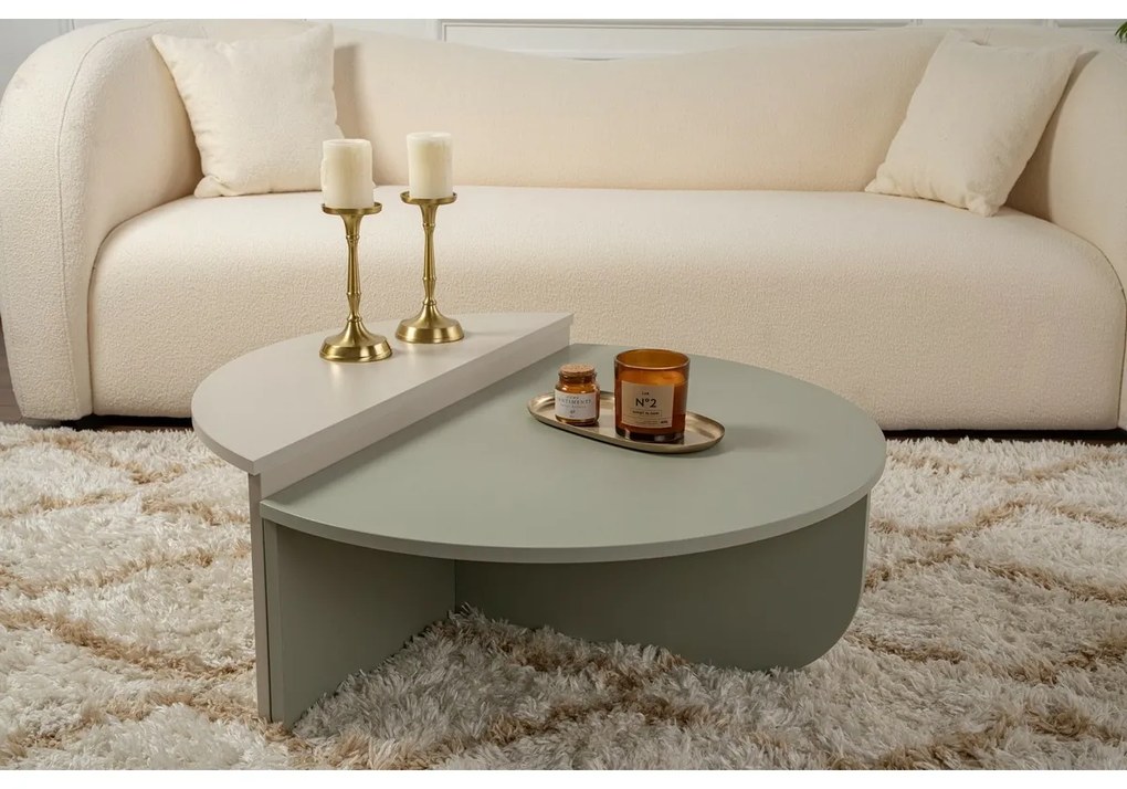 Măsuță de cafea Orion Green and Stone