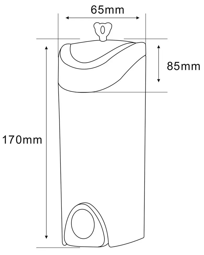 Distribuitor de săpun lichid AQUALINE 1319-70 deperete 300 ml, alb