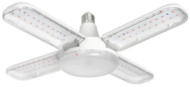 Bec led pentru cresterea plantelor, 40W, E27, 4 brate ajustabile
